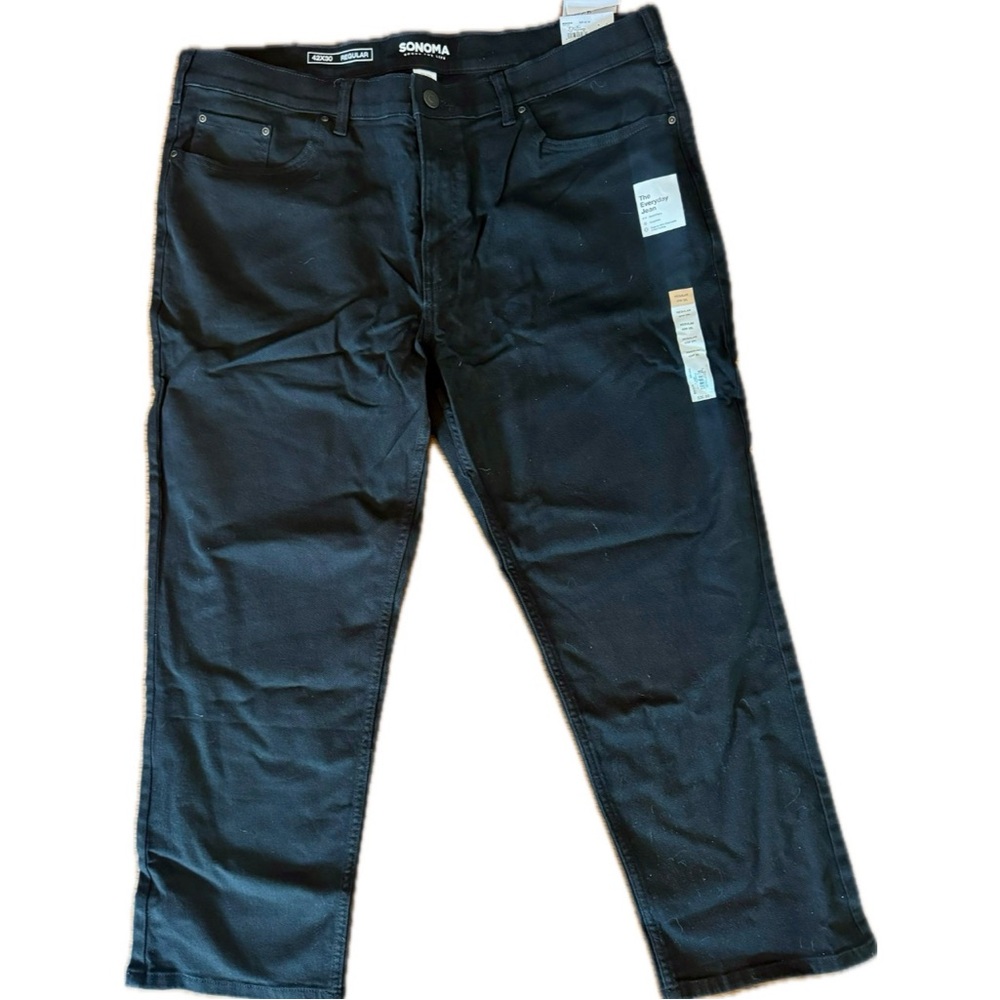 NWT Sonoma Classic Black Jean 42x30